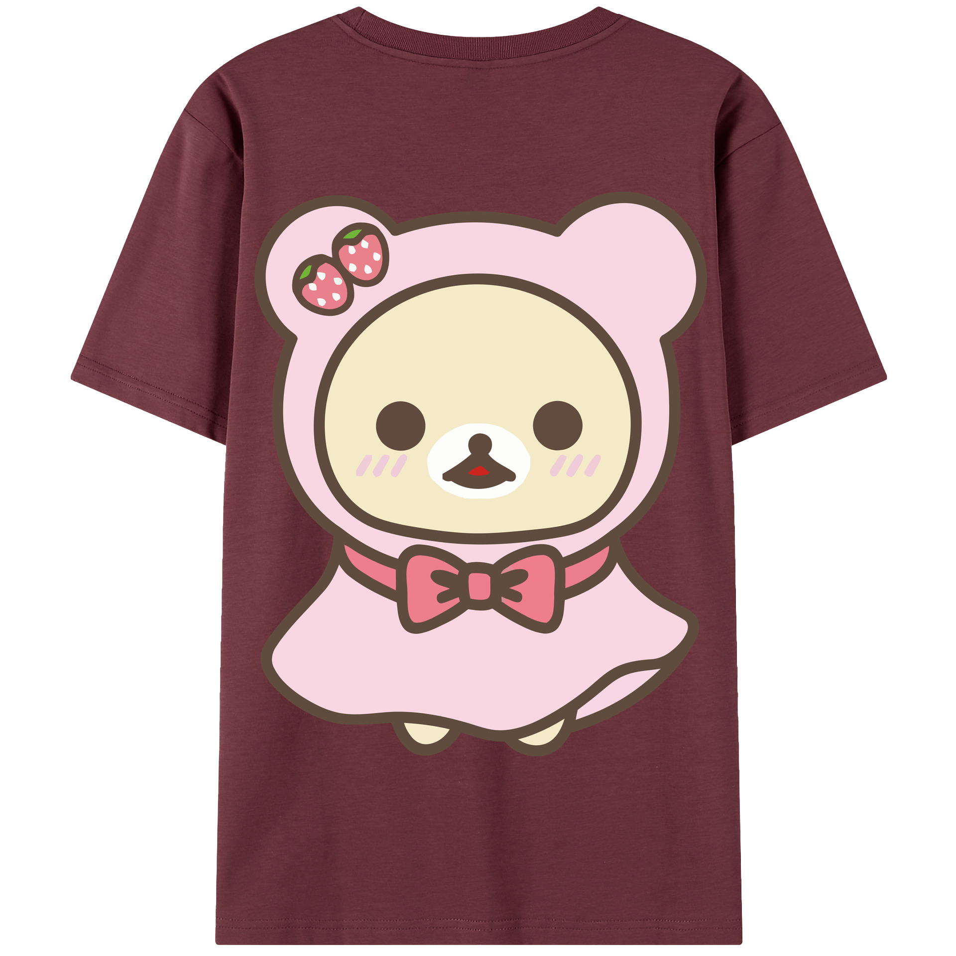 （画像用） リラックマ リラックマ キイロイトリ Rilakkuma Korilakkuma Kiiroitori 綿100％半袖Tシャツ（背面プリント）